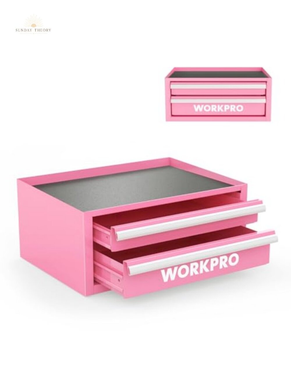12.5" Mini Steel Tool Box with 2 Drawers, Workshop Organizer, Macaron Color